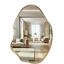 Ver imagem 2 de Espelho Orgânico Boreal Restier Decor com Borda em Lamina Madeira Natural Moldura Sumauma