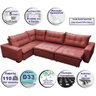 Sofa de Canto Retrátil e Reclinável com Molas Cama Inbox Oklahoma 3,45x2,41 ou 2,41x3,45 Vermelho - 7