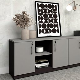 Armário Baixo para Escritório 120 Cm Linha de Alto Padrão - 1