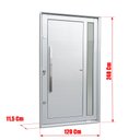 Ver imagem 4 de Porta Pivotante Alumínio Lambril Visione c/Pux.Esq. Elite Branco 240x120 Brimak