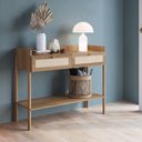 Ver imagem 1 de Aparador 2 Gavetas 103cm Palhinha Pé Madeira Oslo 