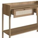Ver imagem 5 de Aparador 2 Gavetas 103cm Palhinha Pé Madeira Oslo Marrom/Hanover