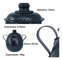 Ver imagem 3 de Açucareiro Bojudo de Mesa Modelo Bojudo Preto - Preto Craqueado
