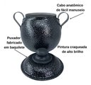 Ver imagem 2 de Açucareiro Bojudo de Mesa Modelo Bojudo Preto - Preto Craqueado