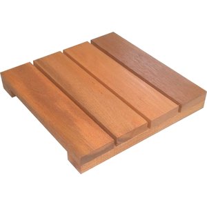 Deck de Madeira Modular 30x30 Cm Réguas 7 Cm Neonx com Pintura:verniz Mogno Uv