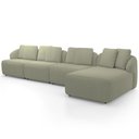 Ver imagem 6 de Sofá 5 Lugares com Chaise Direito Sala Living 328cm Arlo F04 Bouclê Oliva - Lyam Decor
