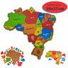 Mapa Brasil Artesanato Educativo Quebra Cabeça Pedagógico Medio 38x37cm - 3