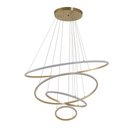 Ver imagem 1 de Pendente Inverse 4 Aneis Bronze LED 99W 3000K Bivolt Ideal Para Pé Direito Duplo