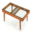 Ver imagem 2 de Mesa de Centro Los Ozki 90 cm x 90 cm Madeira Eucalipto Cedro Corda Redonda Rami e Tampo de Vidro