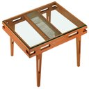 Ver imagem 7 de Mesa de Centro Los Ozki 90 cm x 90 cm Madeira Eucalipto Cedro Corda Redonda Rami e Tampo de Vidro