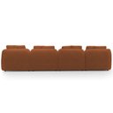 Ver mais imagens de Sofá 5 Lugares com Chaise Direito Sala Living 388cm Arlo F04 Veludo Telha - Lyam Decor
