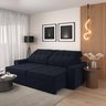 Sofá Cozy 210 cm Retrátil e Reclinável | Linho Azul Marinho Minha Loja De Móveis - 6
