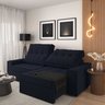 Sofá Cozy 210 cm Retrátil e Reclinável | Linho Azul Marinho Minha Loja De Móveis - 5