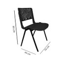 Ver imagem 3 de Cadeira Ergonômica para Recepção e Sala de Espera Verona Preto