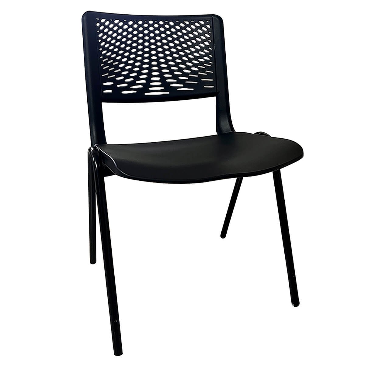 Cadeira Ergonômica para Recepção e Sala de Espera Verona Preto