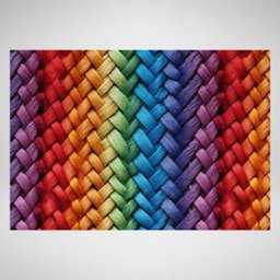 Tapete Capacho Decorativo para Porta Cozinha 65x45 Juta Rainbow - 2