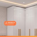Ver imagem 6 de Guarda Roupas de Canto Modulado Closet Madrid 5 Portas MDP Branco Maxel Móveis