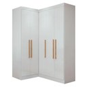 Ver imagem 1 de Guarda Roupas de Canto Modulado Closet Madrid 5 Portas MDP Branco Maxel Móveis