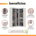 Ver imagem 5 de Guarda Roupas de Canto Modulado Closet Madrid 5 Portas MDP Branco Maxel Móveis