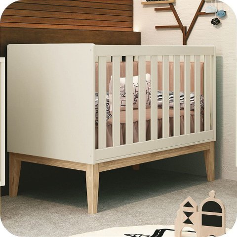 Berço Americano Mini Cama Areia Fosco Classic Madeira Natural