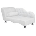 Ver imagem 1 de Caminha Pet Luxo Divâ Strass Tecido Corino Divini Decor:branco