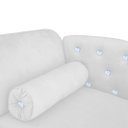 Ver imagem 4 de Caminha Pet Luxo Divâ Strass Tecido Corino Divini Decor:branco