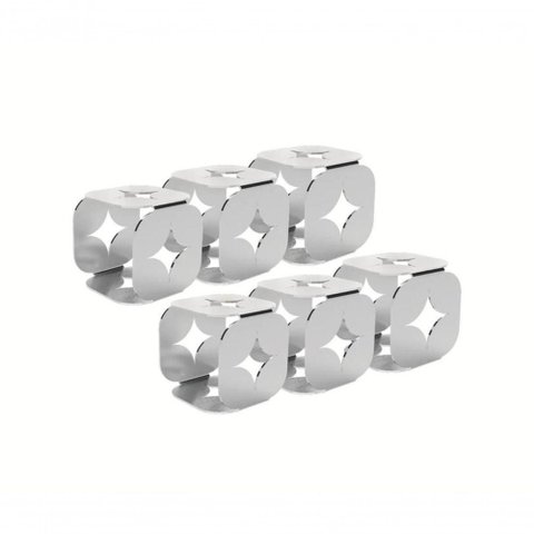 Jogo de Argolas para Guardanapo Tramontina Luce Aço Inox 6 Peças