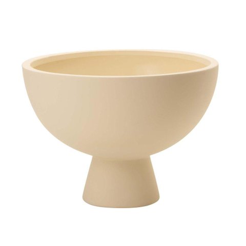 Centro de Mesa Decorativo em Cerâmica para Flores Bege 17 Cm M02 - D'Rossi