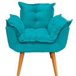 Poltrona Decorativa Reforçada para Sala Alice para Recepção Manicure Escritório Suede - 3