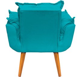 Poltrona Decorativa Reforçada para Sala Alice para Recepção Manicure Escritório Suede - 6