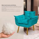 Ver mais imagens de Poltrona Decorativa Reforçada para Sala Alice para Recepção Manicure Escritório Suede