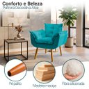 Ver imagem 4 de Poltrona Decorativa Reforçada para Sala Alice para Recepção Manicure Escritório Suede