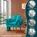 Ver imagem 6 de Poltrona Decorativa Reforçada para Sala Alice para Recepção Manicure Escritório Suede