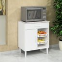Ver imagem 1 de Balcão Armário Microondas Forno Fruteira Multiuso Branco