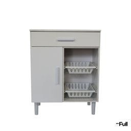 Balcão Armário Microondas Forno Fruteira Multiuso Branco - 6