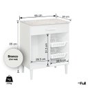 Ver imagem 4 de Balcão Armário Microondas Forno Fruteira Multiuso Branco