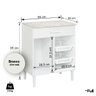 Balcão Armário Microondas Forno Fruteira Multiuso Branco - 4