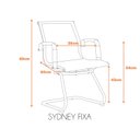 Ver imagem 6 de Cadeira Escritório Interlocutor Fixa Aço Cromado Sidney Preto