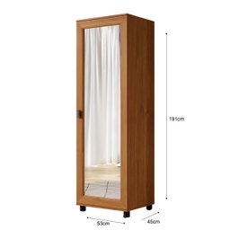 Armário Multiuso Organizador Sapateira Com Espelho Diamante Cinamomo Benetil Organizador Diamante Be - 4