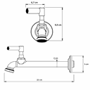 Ver imagem 6 de Torneira Tanque Jardim Coz. Parede Metal Arejador 1159 C-72
