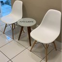 Ver imagem 5 de Jogo de 2 Mesa de canto Cor Off White Com Vidro Pé Palito 60/70 - Off White 40 Cm