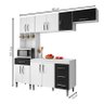Cozinha Clara 5 Peças 120 cm Branco Preto - AJL - 4
