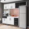 Cozinha Clara 5 Peças 120 cm Branco Preto - AJL - 2