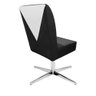 Kit 03 Cadeira Ana de Jantar Giratória Metal Suede Preto e Corino Branco - Dominic Decor - 4
