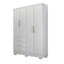 Ver imagem 2 de Guarda Roupa Agata 4 Portas 3 Gavetas com 6 Pés Clic Móveis