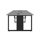 Ver imagem 4 de Mesa de Escritório Plataforma 3,0m 4 Pessoas Csp Pés Metal Cor:cinza Sagrado com Preto