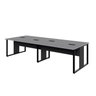 Mesa de Escritório Plataforma 3,0m 4 Pessoas Csp Pés Metal Cor:cinza Sagrado com Preto - 5