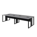 Ver imagem 5 de Mesa de Escritório Plataforma 3,0m 4 Pessoas Csp Pés Metal Cor:cinza Sagrado com Preto