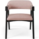 Ver imagem 3 de Kit 4 Cadeiras Sala de Jantar Estar Living Estofada Suran L02 Preto Linho Rosê - Lyam Decor
