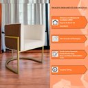 Ver imagem 7 de Poltrona Decorativa Cristal Base Gold Veludo Bege/pu Caramelo - Montanaris Decor